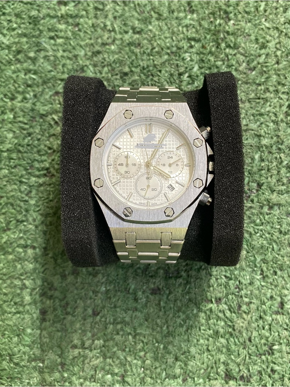 Silver stainless steel watch